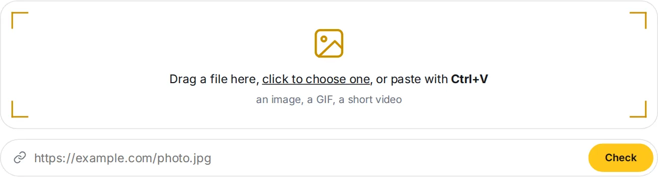 The upload form