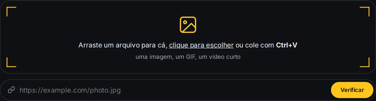 O formulário de envio